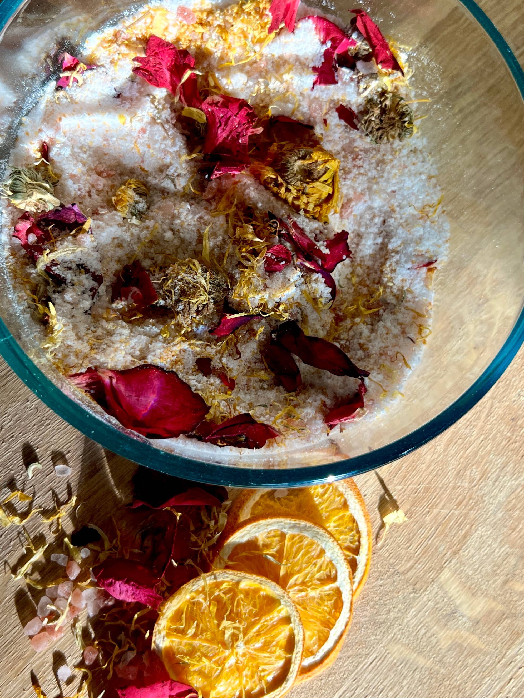 Love Struck - Calendula, Rose, & Orange Bath Salts - Cloth + Cabin