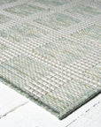 3x5 Ocean Gridscape Green Indoor/Outdoor Area Rug