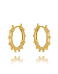 18k Gold Filled Hoop Earrings with Ball Detail