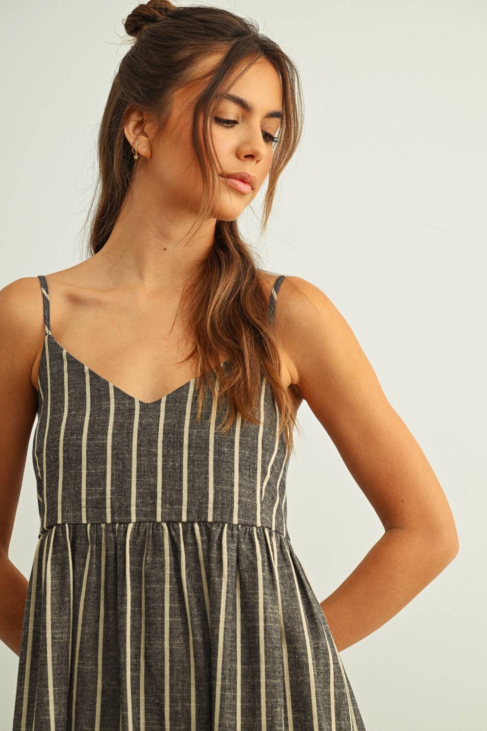 Maia Stripe Pattern Long Dress