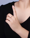 14K Gold Pearl Lined Twisted Ring
