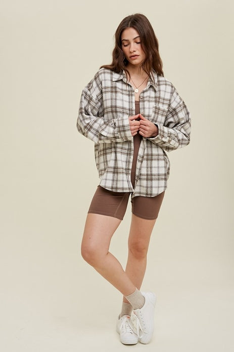 Justine Soft Plaid Flannel Shirt