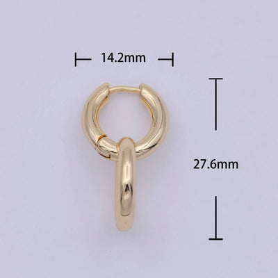 Dainty Intertwined Huggie Earrings