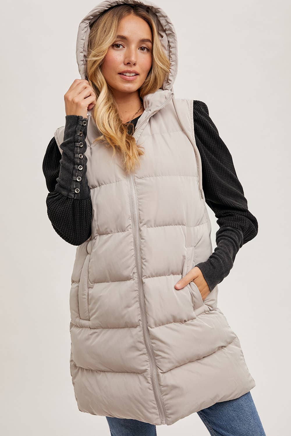 Longline Puffer Vest