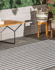 Kennedy Braided Stripes Indoor/Outdoor Area Rug