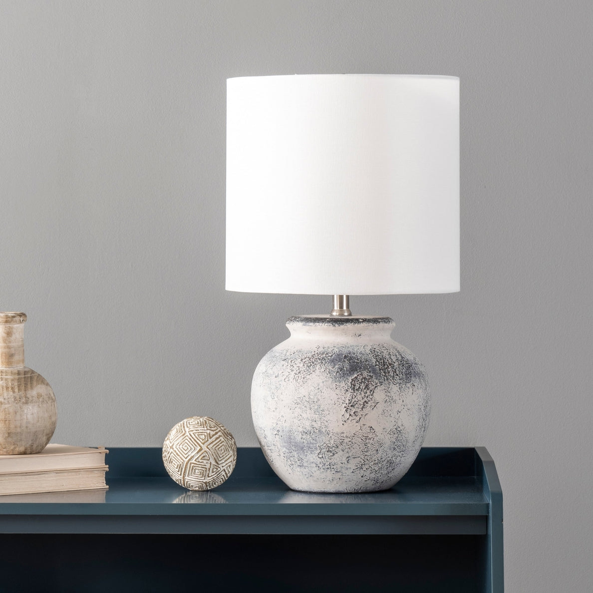 Hilma 22&quot; Distressed Ceramic Table Lamp