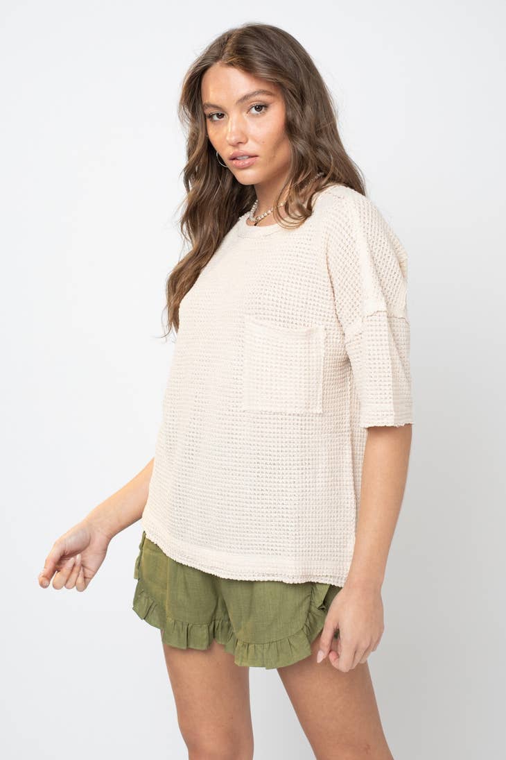 BETSY Waffle Knit Top