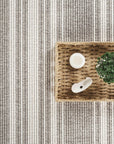 4 X6 Luca Striped Grey Cream Area Rug