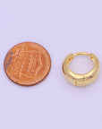 Dome Huggie Hoop Earrings