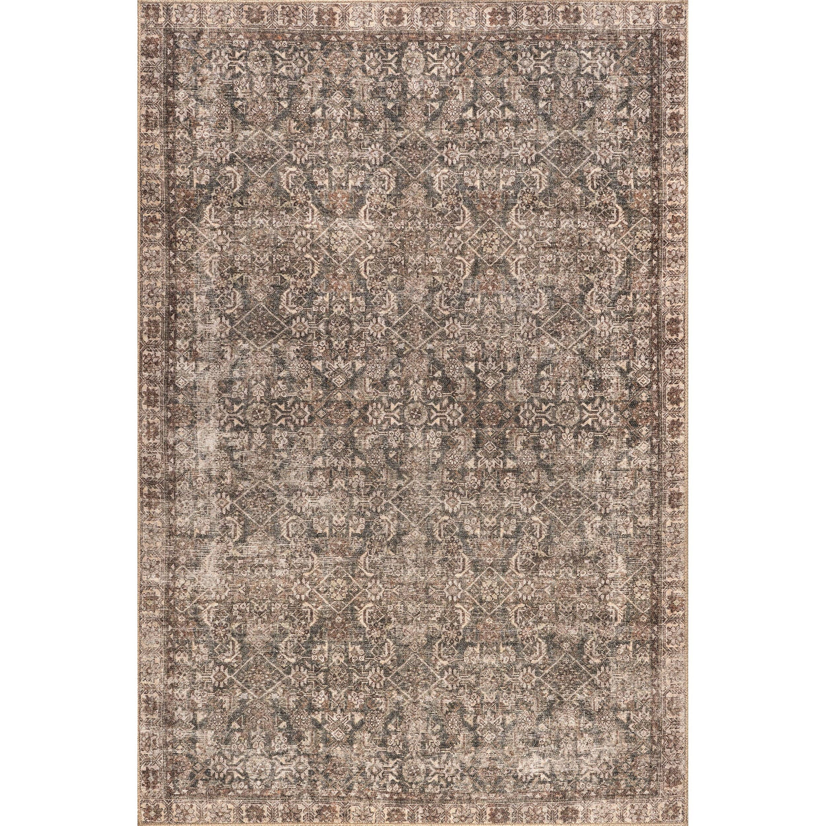 4X6 Brown - Calianna Traditional Vintage Medallion