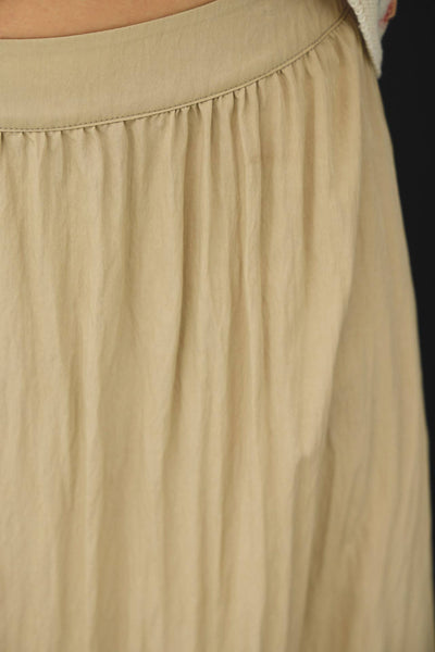Azaria Crinkled Midi Skirt