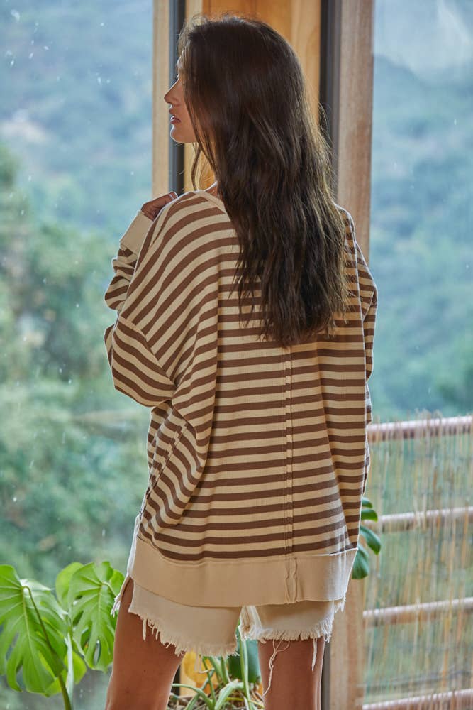 Portia Striped Sweatshirt