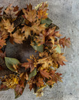 24" Harvest Mixed Leaf Wreath