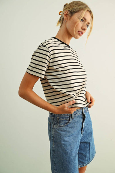 Nancy Essential Stripe Ringer Tee