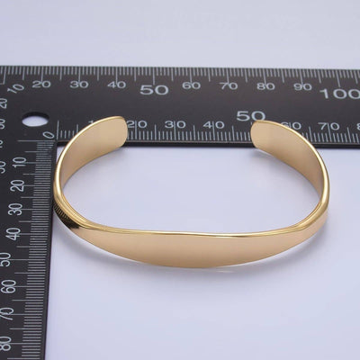 24K Gold Filled Minimalist Band Cuff Bracelet - Cloth + Cabin