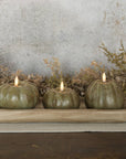 Olive LED Pumpkin Candle