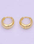 Dome Huggie Hoop Earrings