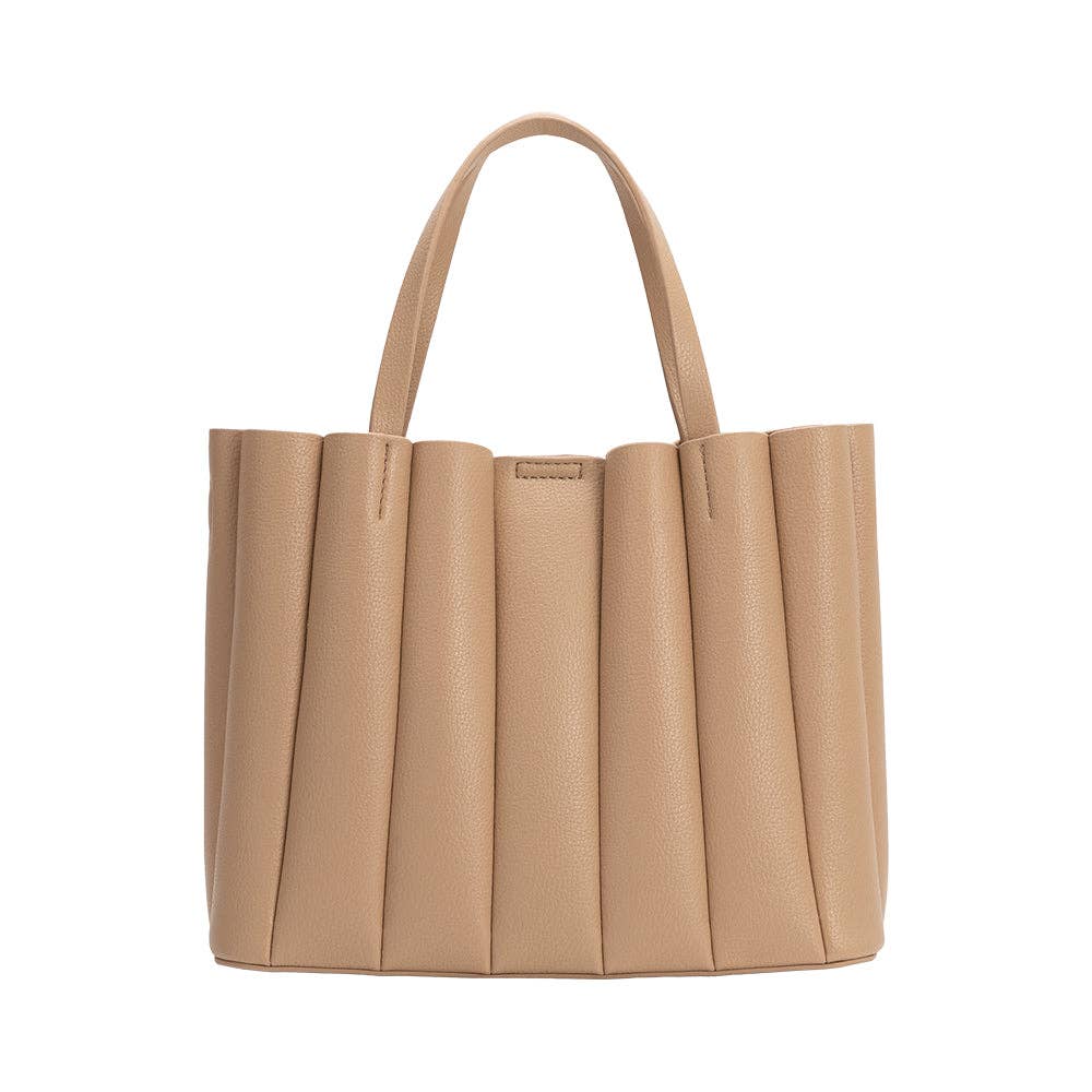 Adela Nude Recycled Vegan Leather Tote Bag - Cloth + Cabin