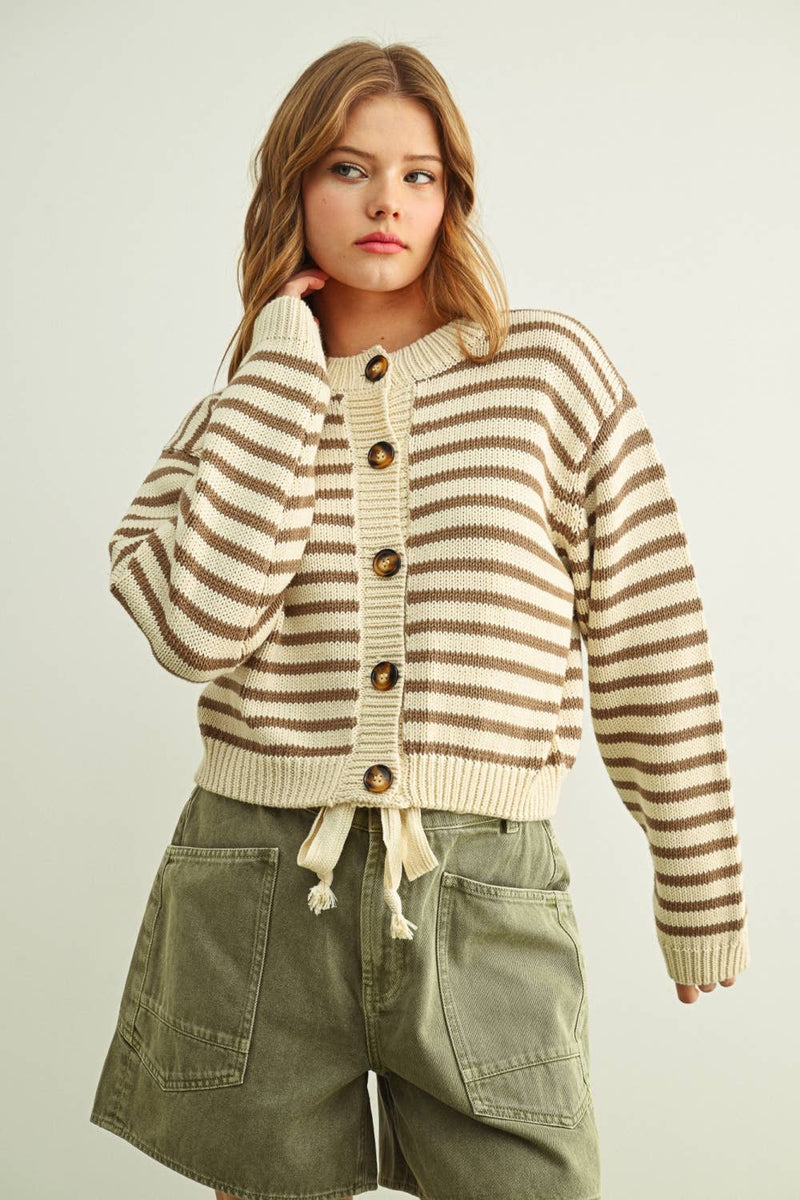 Lizeth Striped Pattern Cardigan