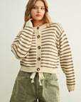 Lizeth Striped Pattern Cardigan