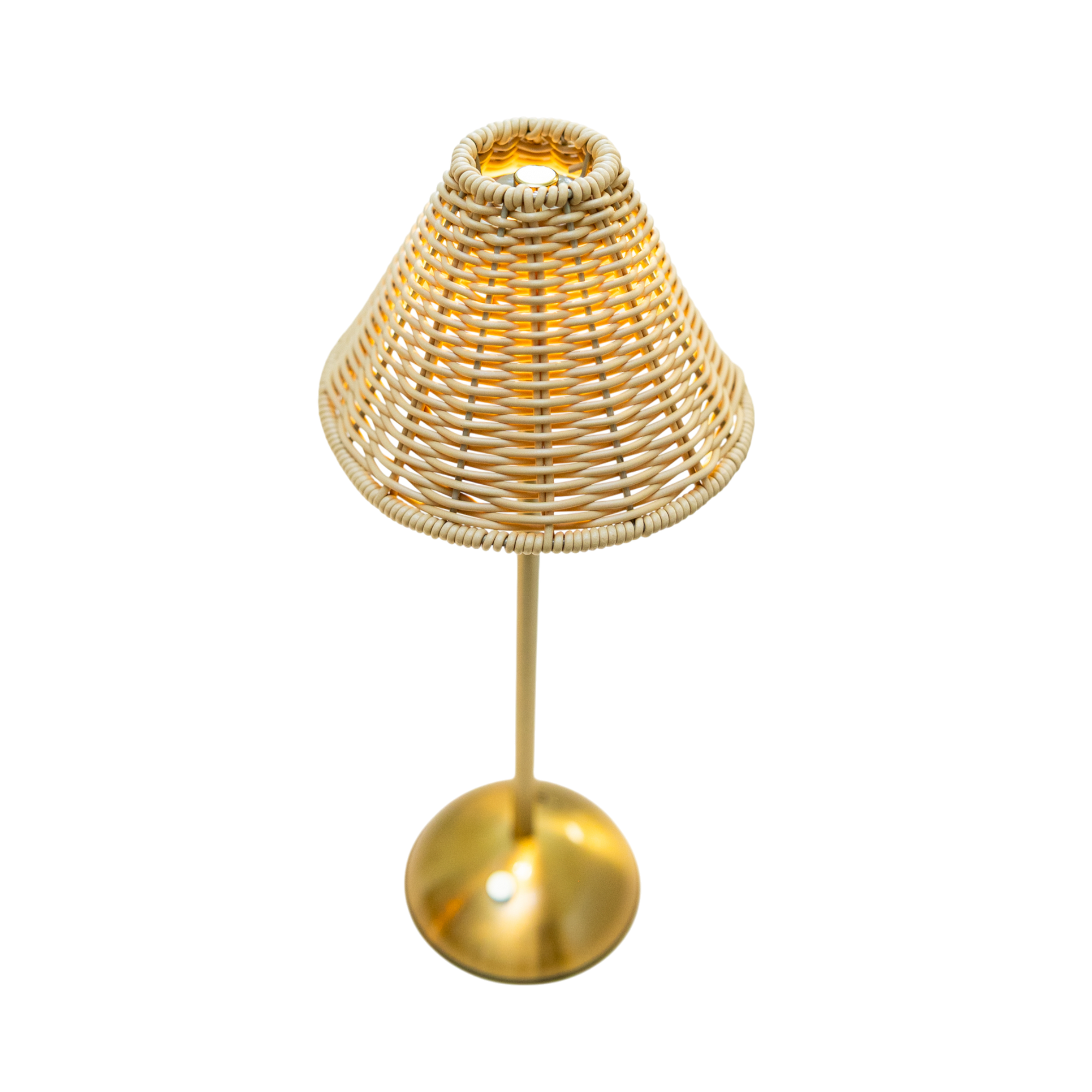 Golden Rattan Led USB Lamp