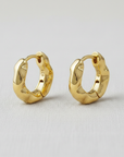 Sculptural Liquid Metal Hoop Earrings