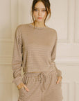 Gingham Crewneck Top