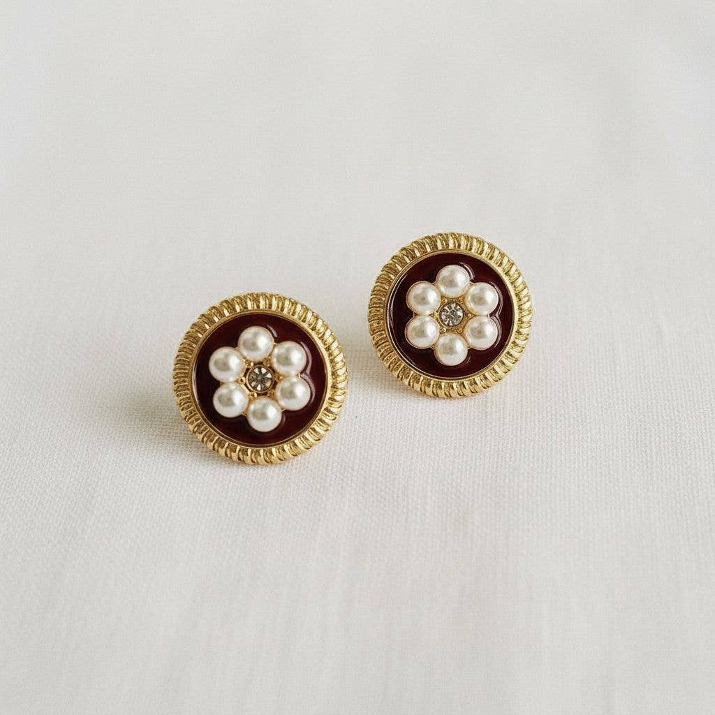 Chic Vintage Floral Drop Earrings - Cloth + Cabin