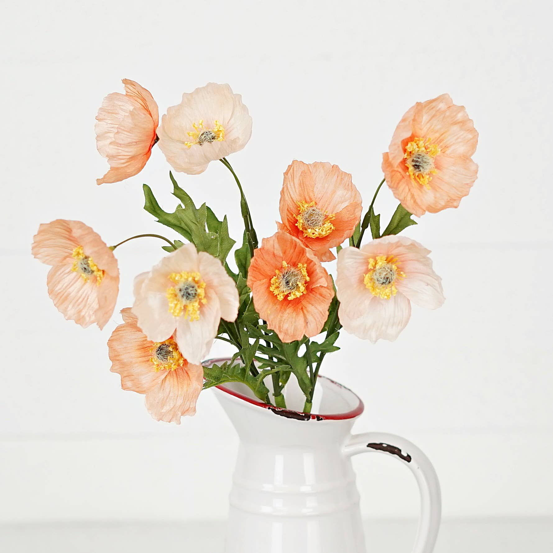 16in Wrinkle Poppy Bush Peach