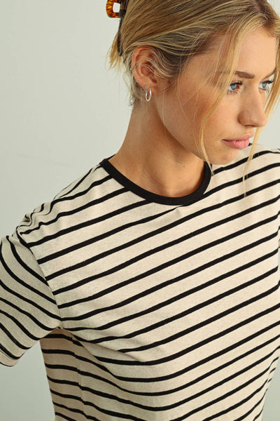 Nancy Essential Stripe Ringer Tee