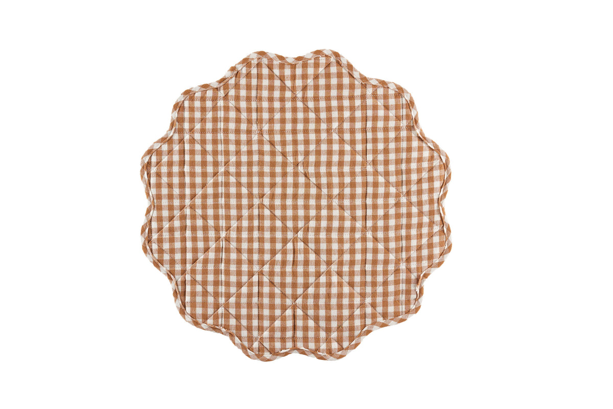 Maggie-Carmel Gingham Quilted Placemat
