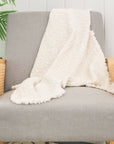 Oatmeal Boho Knit Blanket