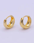 Dome Huggie Hoop Earrings