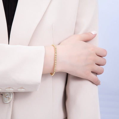 4mm Minimalist Round Ball Stretch Bracelet