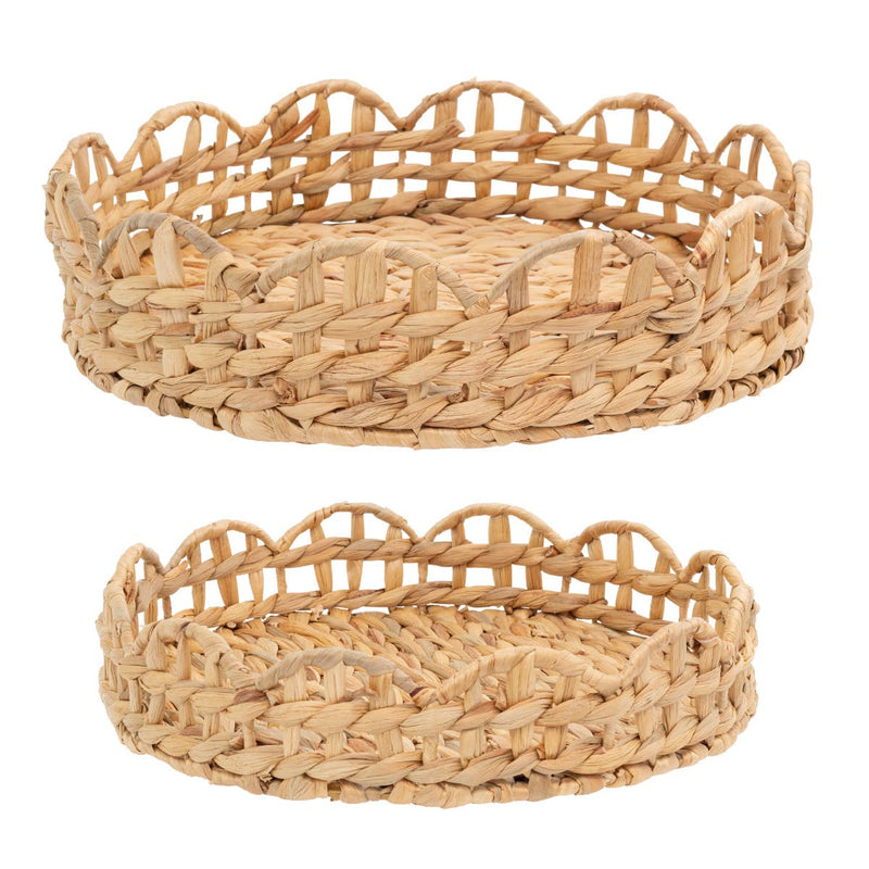 Scalloped Hyacinth Trays - Cloth + Cabin
