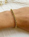 Thick Gold Rope Chain Bracelet
