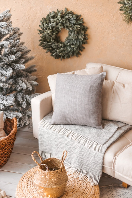 Diamond Linen Pillow Cover