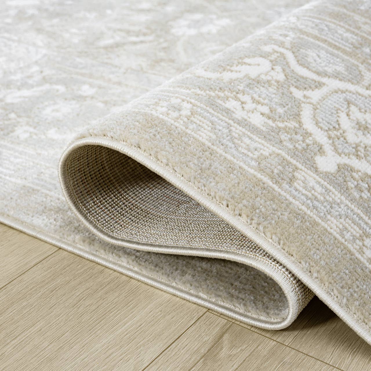4x6 Dalia Floral Oriental Sand Indoor Outdoor Rug