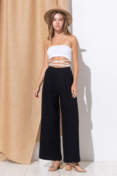Annette High Waisted Sturdy Linen Pants