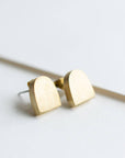 Matte Brass Arch Earring Posts