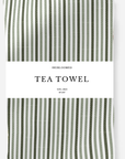 Tea Towel / Two Tone Stripe Green