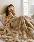 Faux Fur Velvet Throw Blanket