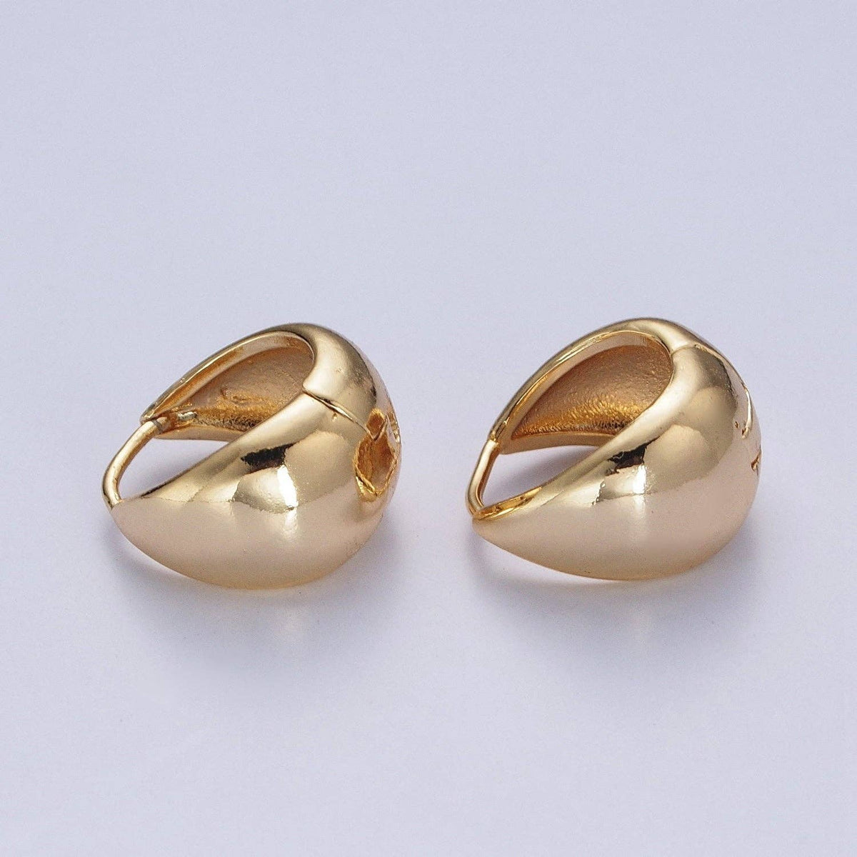 Chubby Band Hoops Huggie Earrings - Cloth + Cabin