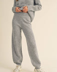 Roselyn Waffle Pattern Sweater Jogger Pants