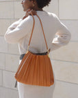 Carrie Tan Pleated Vegan Shoulder Bag - Cloth + Cabin
