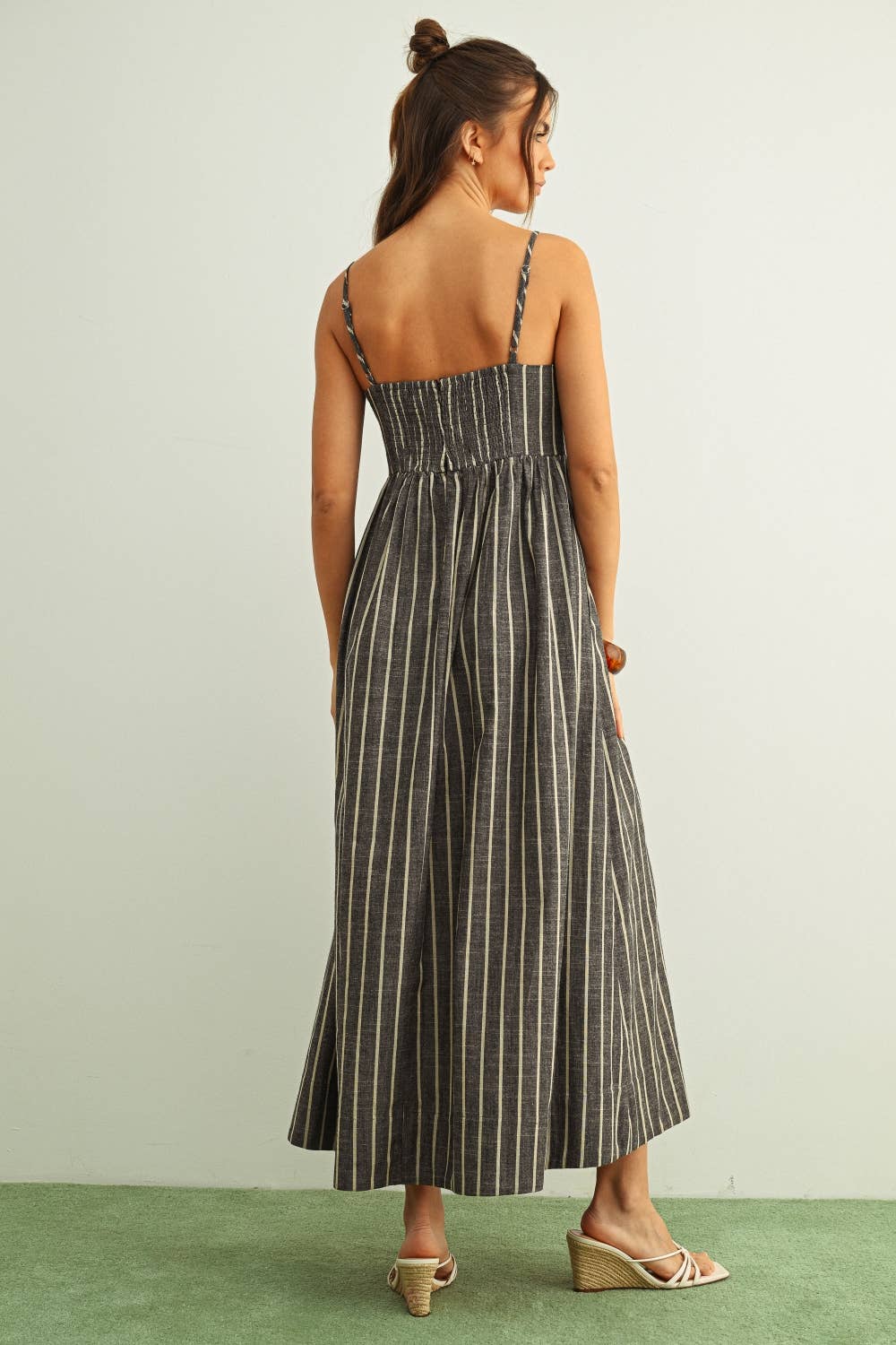 Maia Stripe Pattern Long Dress
