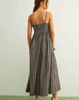 Maia Stripe Pattern Long Dress