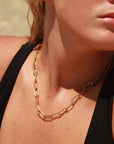 18K Gold Paperclip Necklace