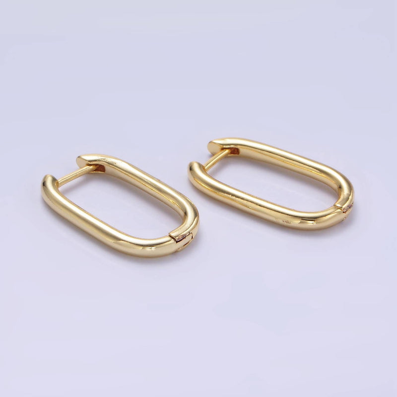 Oblong Huggie Earrings - Cloth + Cabin