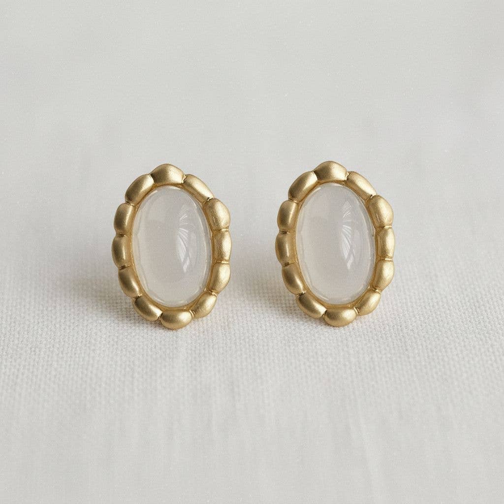Elegant Vintage-Style Floral Drop Earrings - Cloth + Cabin